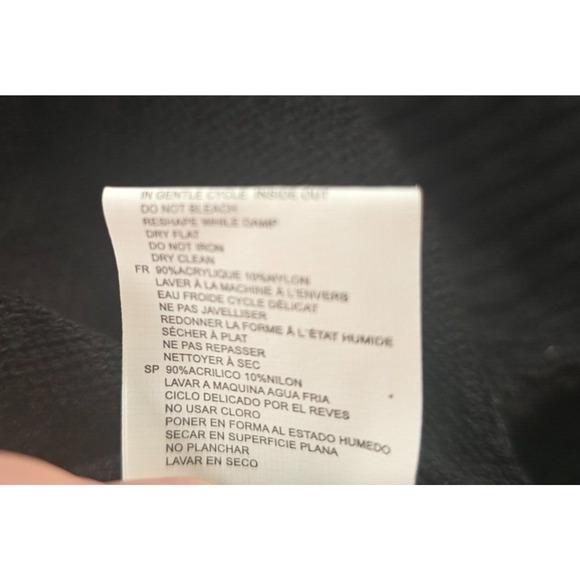 RDI Sweater Women's 1X Black Knit Long Sleeve High Low Hemline Pockets NWT - Picture 8 of 16